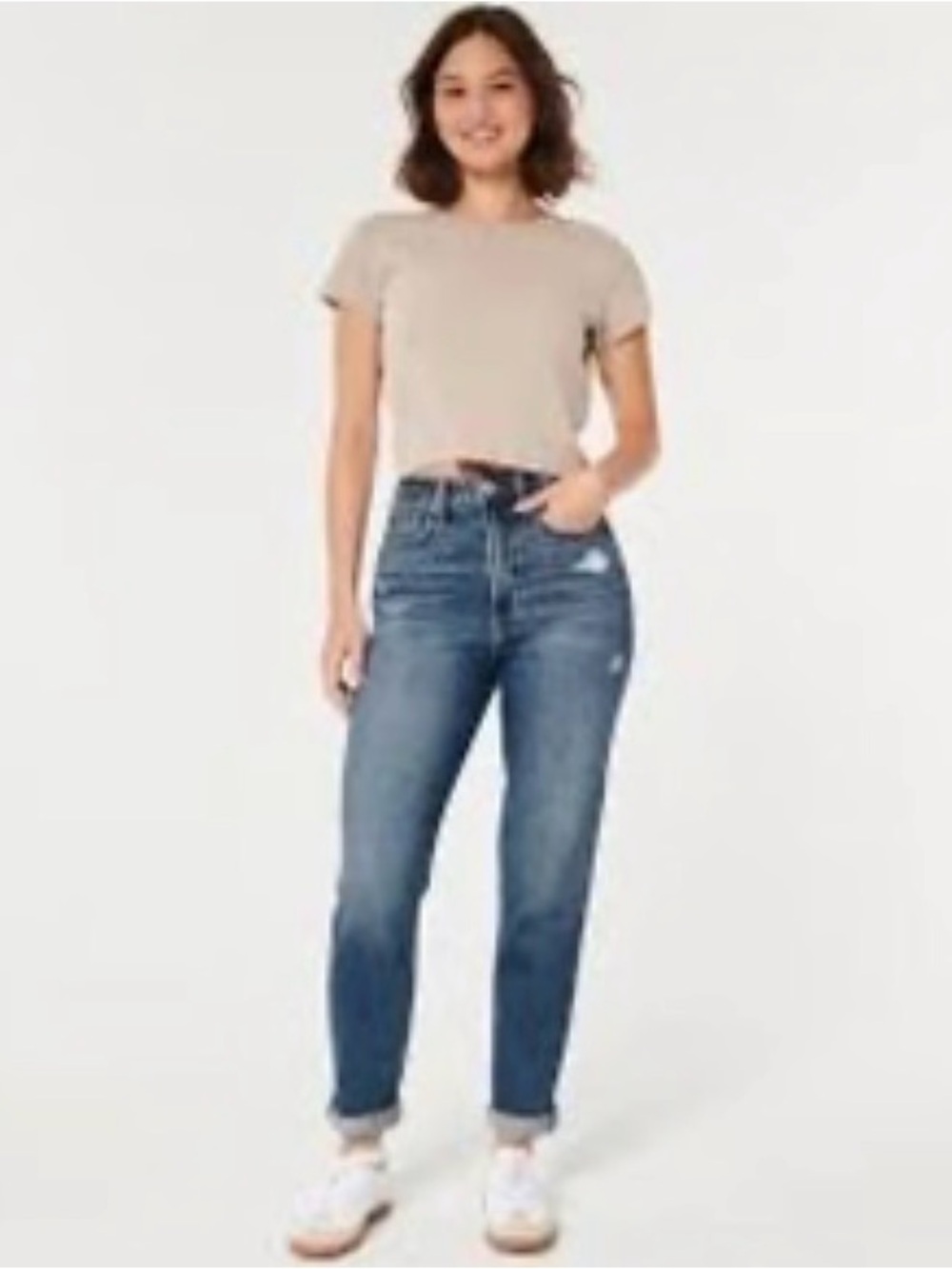 NWT Hollister Curvy Ultra High Rise Mom Jean Sz 28R - Picture 1 of 8
